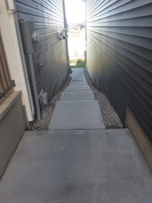 Concrete Side Yard Stairs Walkway Calgary
